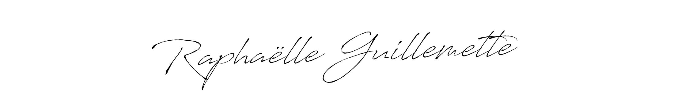 This is the best signature style for the Raphaëlle Guillemette name. Also you like these signature font (Antro_Vectra). Mix name signature. Raphaëlle Guillemette signature style 6 images and pictures png