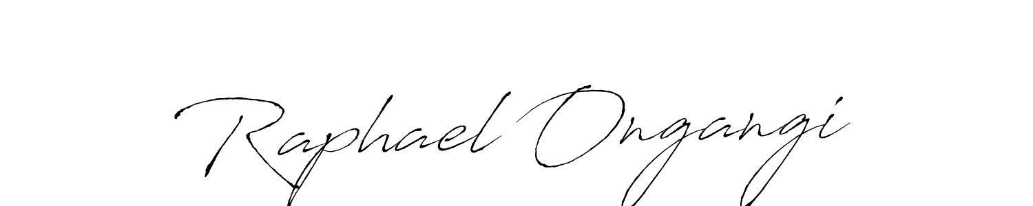 How to make Raphael Ongangi name signature. Use Antro_Vectra style for creating short signs online. This is the latest handwritten sign. Raphael Ongangi signature style 6 images and pictures png