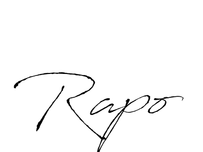 How to make Rapo signature? Antro_Vectra is a professional autograph style. Create handwritten signature for Rapo name. Rapo signature style 6 images and pictures png