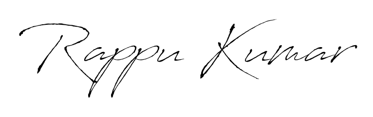 How to make Rappu Kumar name signature. Use Antro_Vectra style for creating short signs online. This is the latest handwritten sign. Rappu Kumar signature style 6 images and pictures png