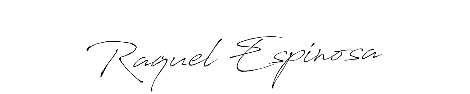 Raquel Espinosa stylish signature style. Best Handwritten Sign (Antro_Vectra) for my name. Handwritten Signature Collection Ideas for my name Raquel Espinosa. Raquel Espinosa signature style 6 images and pictures png