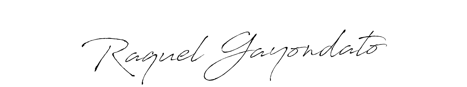 How to make Raquel Gayondato signature? Antro_Vectra is a professional autograph style. Create handwritten signature for Raquel Gayondato name. Raquel Gayondato signature style 6 images and pictures png