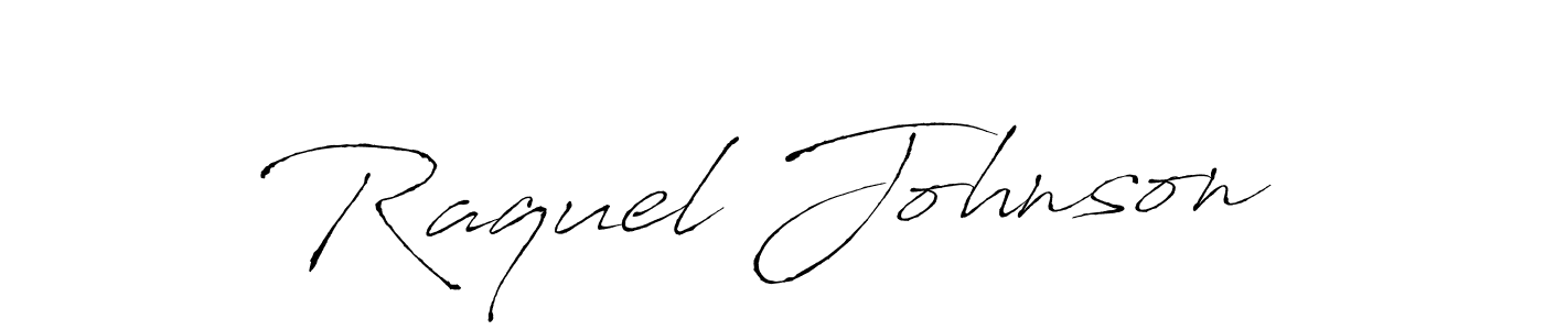 Make a beautiful signature design for name Raquel Johnson. With this signature (Antro_Vectra) style, you can create a handwritten signature for free. Raquel Johnson signature style 6 images and pictures png