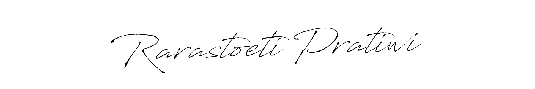 Make a beautiful signature design for name Rarastoeti Pratiwi. With this signature (Antro_Vectra) style, you can create a handwritten signature for free. Rarastoeti Pratiwi signature style 6 images and pictures png