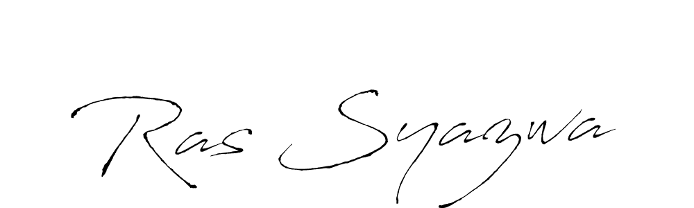 Make a beautiful signature design for name Ras Syazwa. With this signature (Antro_Vectra) style, you can create a handwritten signature for free. Ras Syazwa signature style 6 images and pictures png