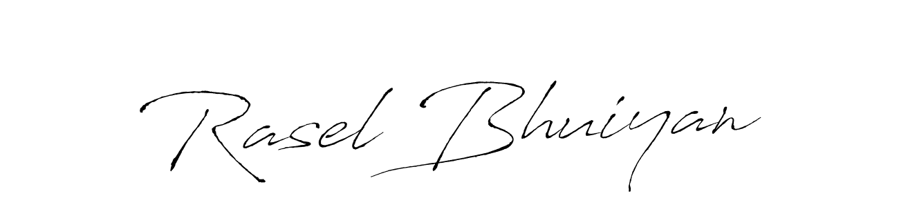 How to make Rasel Bhuiyan name signature. Use Antro_Vectra style for creating short signs online. This is the latest handwritten sign. Rasel Bhuiyan signature style 6 images and pictures png