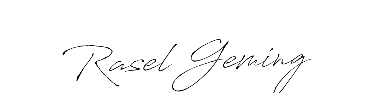 Design your own signature with our free online signature maker. With this signature software, you can create a handwritten (Antro_Vectra) signature for name Rasel Geming. Rasel Geming signature style 6 images and pictures png