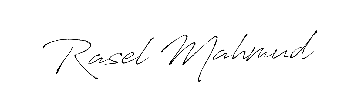 Make a beautiful signature design for name Rasel Mahmud. With this signature (Antro_Vectra) style, you can create a handwritten signature for free. Rasel Mahmud signature style 6 images and pictures png