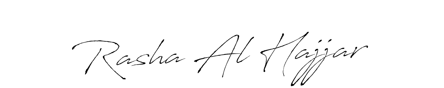 How to make Rasha Al Hajjar name signature. Use Antro_Vectra style for creating short signs online. This is the latest handwritten sign. Rasha Al Hajjar signature style 6 images and pictures png
