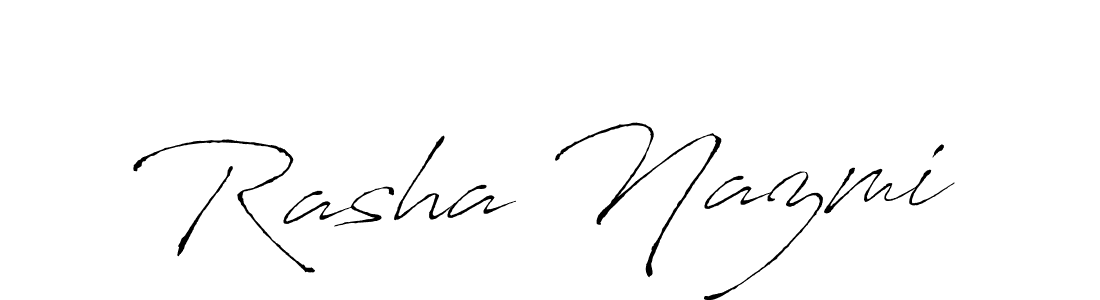 Make a beautiful signature design for name Rasha Nazmi. With this signature (Antro_Vectra) style, you can create a handwritten signature for free. Rasha Nazmi signature style 6 images and pictures png