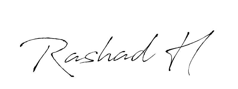 Design your own signature with our free online signature maker. With this signature software, you can create a handwritten (Antro_Vectra) signature for name Rashad H. Rashad H signature style 6 images and pictures png