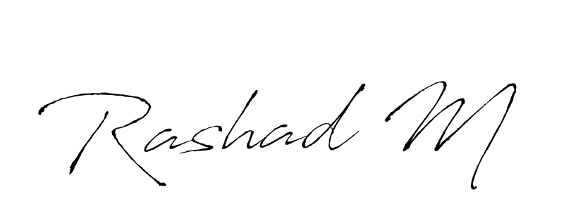 The best way (Antro_Vectra) to make a short signature is to pick only two or three words in your name. The name Rashad M include a total of six letters. For converting this name. Rashad M signature style 6 images and pictures png