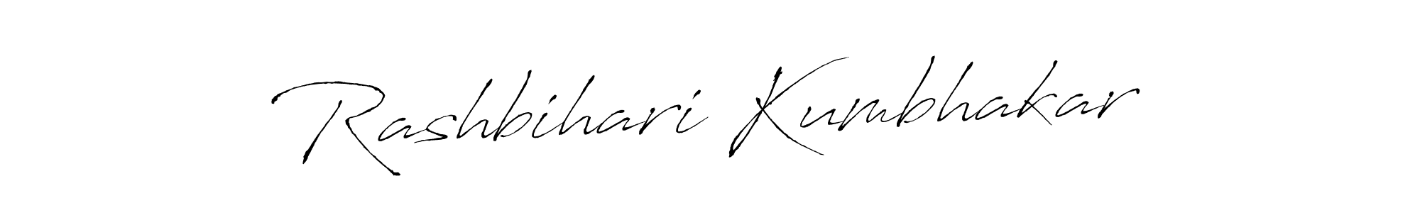 Antro_Vectra is a professional signature style that is perfect for those who want to add a touch of class to their signature. It is also a great choice for those who want to make their signature more unique. Get Rashbihari Kumbhakar name to fancy signature for free. Rashbihari Kumbhakar signature style 6 images and pictures png