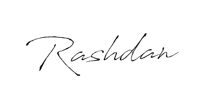 Design your own signature with our free online signature maker. With this signature software, you can create a handwritten (Antro_Vectra) signature for name Rashdan. Rashdan signature style 6 images and pictures png