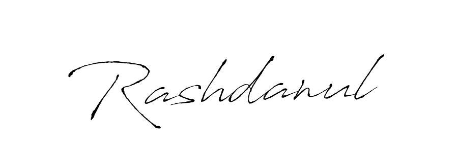 Rashdanul stylish signature style. Best Handwritten Sign (Antro_Vectra) for my name. Handwritten Signature Collection Ideas for my name Rashdanul. Rashdanul signature style 6 images and pictures png