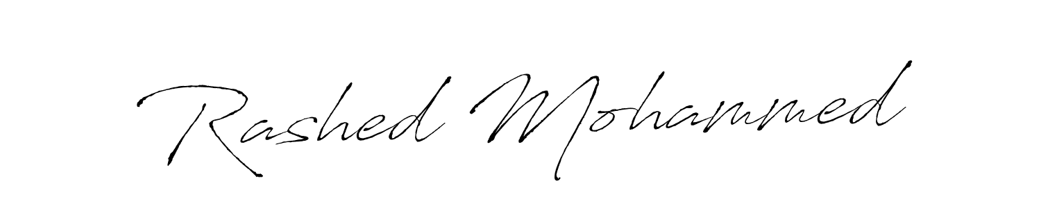 Use a signature maker to create a handwritten signature online. With this signature software, you can design (Antro_Vectra) your own signature for name Rashed Mohammed. Rashed Mohammed signature style 6 images and pictures png