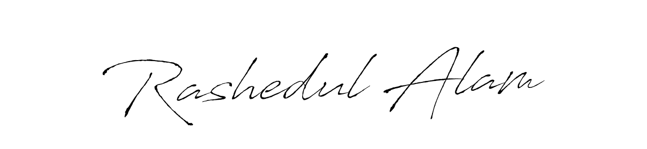 Create a beautiful signature design for name Rashedul Alam. With this signature (Antro_Vectra) fonts, you can make a handwritten signature for free. Rashedul Alam signature style 6 images and pictures png