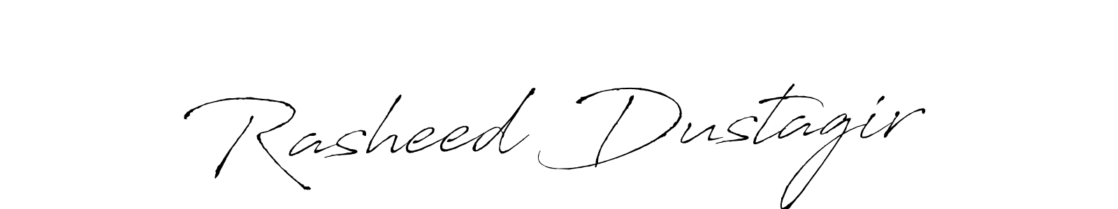 This is the best signature style for the Rasheed Dustagir name. Also you like these signature font (Antro_Vectra). Mix name signature. Rasheed Dustagir signature style 6 images and pictures png