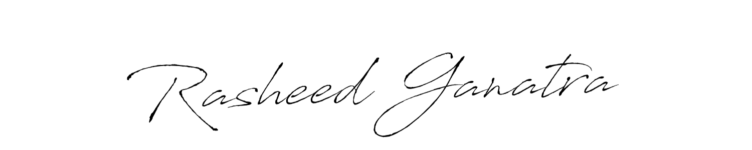 Create a beautiful signature design for name Rasheed Ganatra. With this signature (Antro_Vectra) fonts, you can make a handwritten signature for free. Rasheed Ganatra signature style 6 images and pictures png