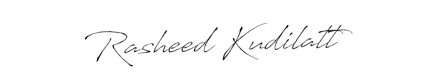 How to make Rasheed Kudilatt name signature. Use Antro_Vectra style for creating short signs online. This is the latest handwritten sign. Rasheed Kudilatt signature style 6 images and pictures png