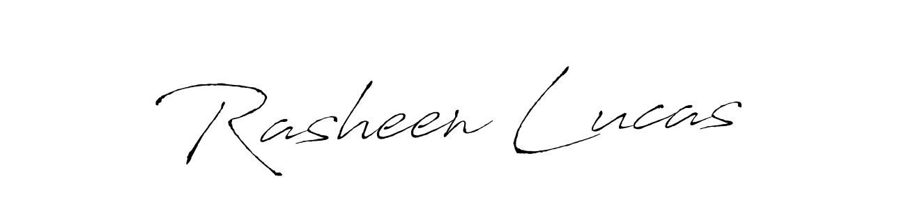 Make a beautiful signature design for name Rasheen Lucas. With this signature (Antro_Vectra) style, you can create a handwritten signature for free. Rasheen Lucas signature style 6 images and pictures png