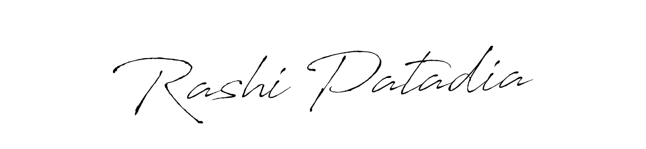 How to make Rashi Patadia name signature. Use Antro_Vectra style for creating short signs online. This is the latest handwritten sign. Rashi Patadia signature style 6 images and pictures png