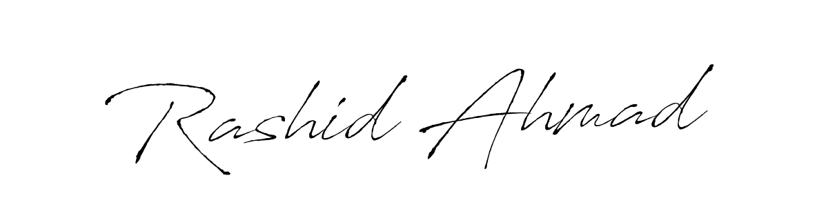 Rashid Ahmad stylish signature style. Best Handwritten Sign (Antro_Vectra) for my name. Handwritten Signature Collection Ideas for my name Rashid Ahmad. Rashid Ahmad signature style 6 images and pictures png