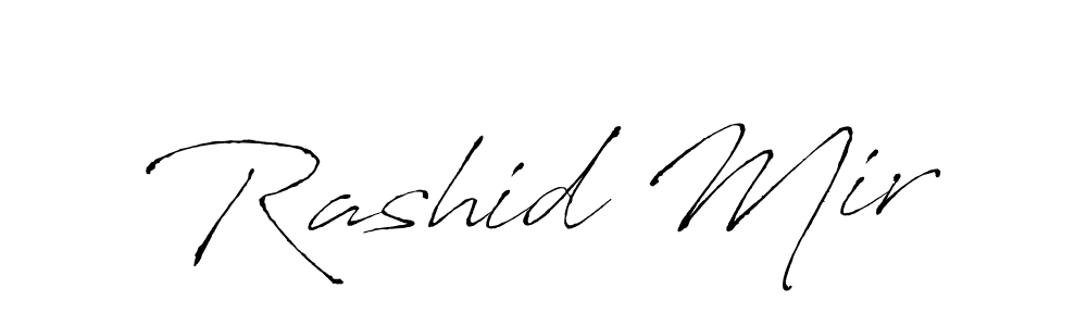 The best way (Antro_Vectra) to make a short signature is to pick only two or three words in your name. The name Rashid Mir include a total of six letters. For converting this name. Rashid Mir signature style 6 images and pictures png