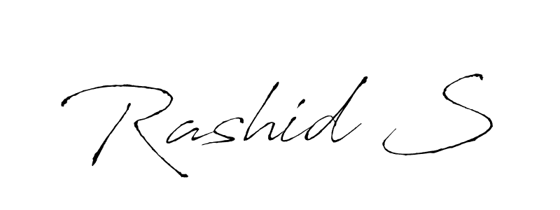 Create a beautiful signature design for name Rashid S. With this signature (Antro_Vectra) fonts, you can make a handwritten signature for free. Rashid S signature style 6 images and pictures png