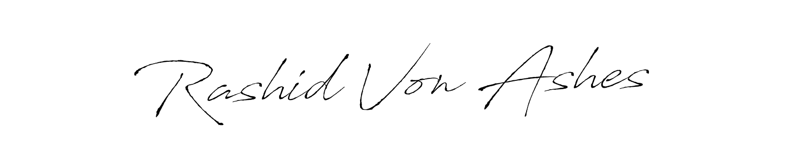 Create a beautiful signature design for name Rashid Von Ashes. With this signature (Antro_Vectra) fonts, you can make a handwritten signature for free. Rashid Von Ashes signature style 6 images and pictures png
