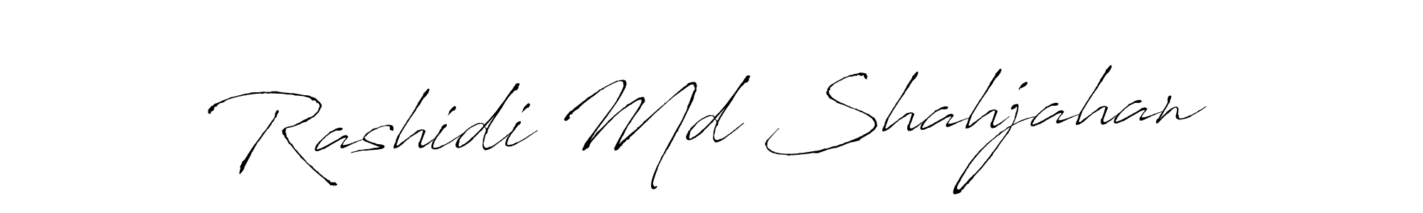 How to make Rashidi Md Shahjahan name signature. Use Antro_Vectra style for creating short signs online. This is the latest handwritten sign. Rashidi Md Shahjahan signature style 6 images and pictures png