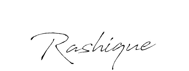 Make a beautiful signature design for name Rashique. With this signature (Antro_Vectra) style, you can create a handwritten signature for free. Rashique signature style 6 images and pictures png