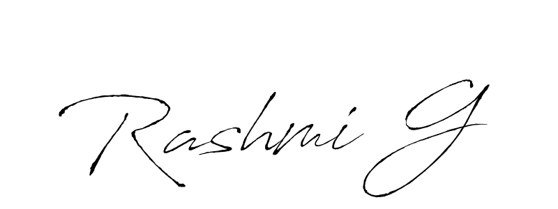 Design your own signature with our free online signature maker. With this signature software, you can create a handwritten (Antro_Vectra) signature for name Rashmi G. Rashmi G signature style 6 images and pictures png