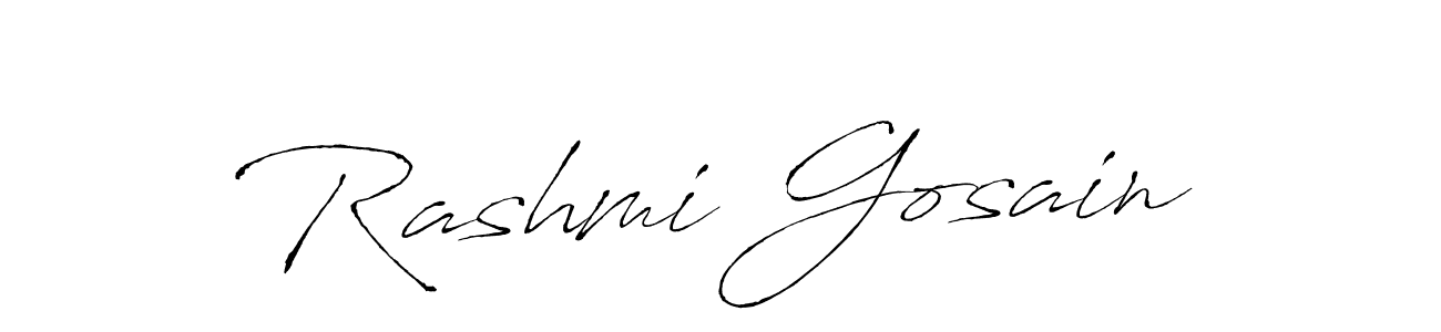 Make a beautiful signature design for name Rashmi Gosain. With this signature (Antro_Vectra) style, you can create a handwritten signature for free. Rashmi Gosain signature style 6 images and pictures png