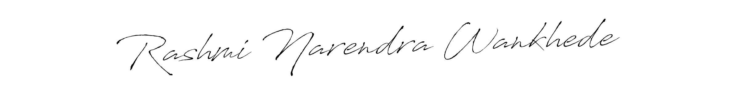 How to make Rashmi Narendra Wankhede name signature. Use Antro_Vectra style for creating short signs online. This is the latest handwritten sign. Rashmi Narendra Wankhede signature style 6 images and pictures png