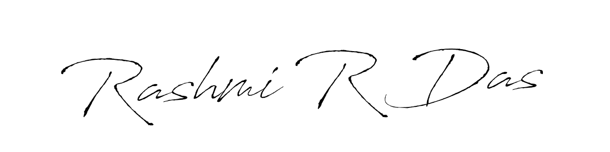 The best way (Antro_Vectra) to make a short signature is to pick only two or three words in your name. The name Rashmi R Das include a total of six letters. For converting this name. Rashmi R Das signature style 6 images and pictures png