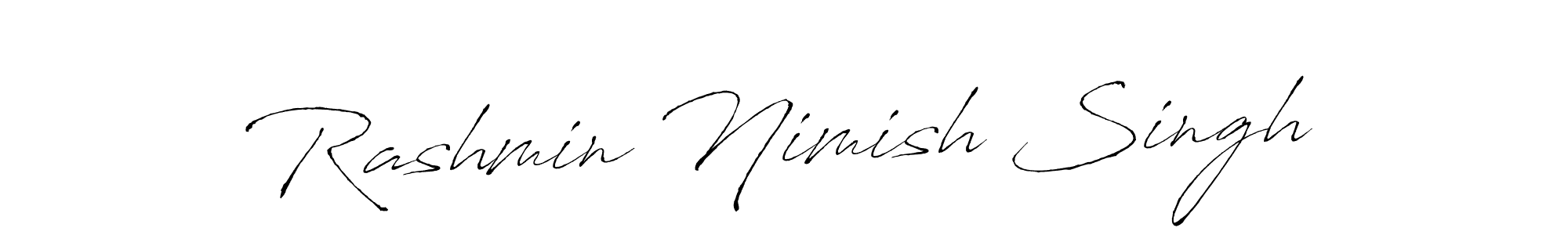 Make a beautiful signature design for name Rashmin Nimish Singh. With this signature (Antro_Vectra) style, you can create a handwritten signature for free. Rashmin Nimish Singh signature style 6 images and pictures png