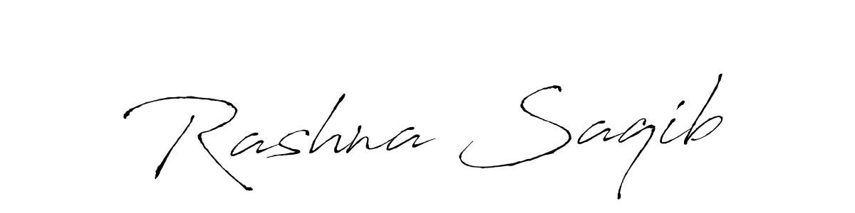 Create a beautiful signature design for name Rashna Saqib. With this signature (Antro_Vectra) fonts, you can make a handwritten signature for free. Rashna Saqib signature style 6 images and pictures png