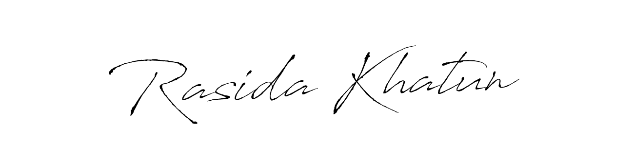 Create a beautiful signature design for name Rasida Khatun. With this signature (Antro_Vectra) fonts, you can make a handwritten signature for free. Rasida Khatun signature style 6 images and pictures png