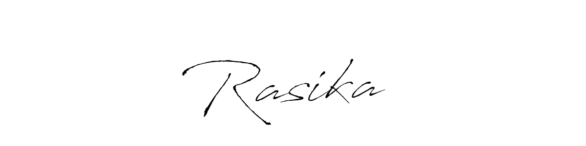 How to make Rasika❤️ name signature. Use Antro_Vectra style for creating short signs online. This is the latest handwritten sign. Rasika❤️ signature style 6 images and pictures png