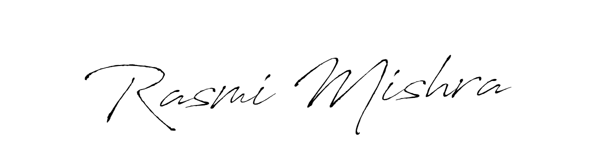 Make a beautiful signature design for name Rasmi Mishra. With this signature (Antro_Vectra) style, you can create a handwritten signature for free. Rasmi Mishra signature style 6 images and pictures png