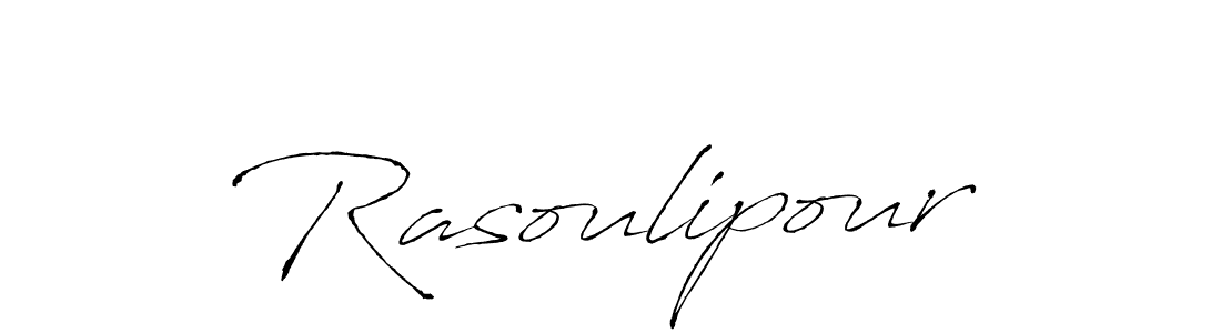 Design your own signature with our free online signature maker. With this signature software, you can create a handwritten (Antro_Vectra) signature for name Rasoulipour. Rasoulipour signature style 6 images and pictures png