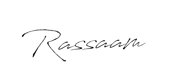 Make a beautiful signature design for name Rassaam. With this signature (Antro_Vectra) style, you can create a handwritten signature for free. Rassaam signature style 6 images and pictures png