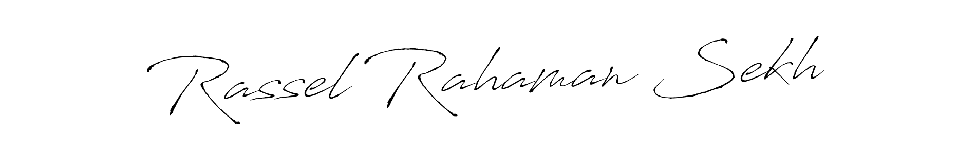 Use a signature maker to create a handwritten signature online. With this signature software, you can design (Antro_Vectra) your own signature for name Rassel Rahaman Sekh. Rassel Rahaman Sekh signature style 6 images and pictures png