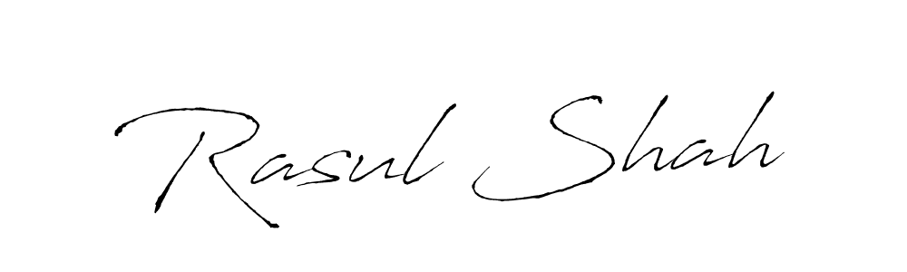 Create a beautiful signature design for name Rasul Shah. With this signature (Antro_Vectra) fonts, you can make a handwritten signature for free. Rasul Shah signature style 6 images and pictures png