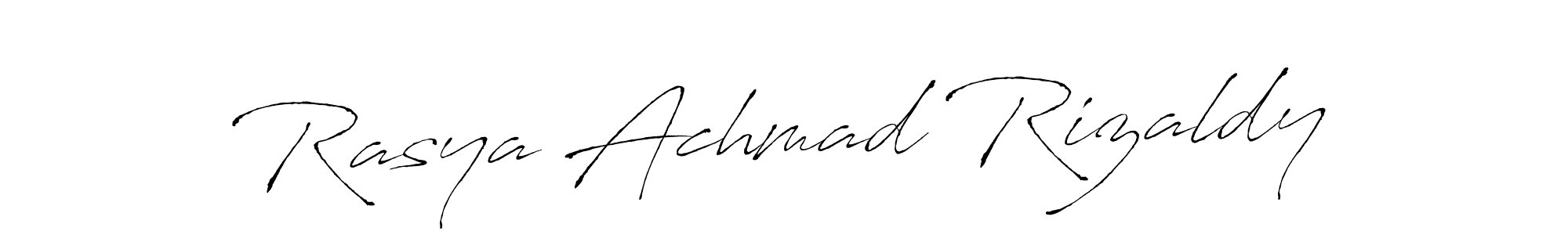 How to make Rasya Achmad Rizaldy signature? Antro_Vectra is a professional autograph style. Create handwritten signature for Rasya Achmad Rizaldy name. Rasya Achmad Rizaldy signature style 6 images and pictures png