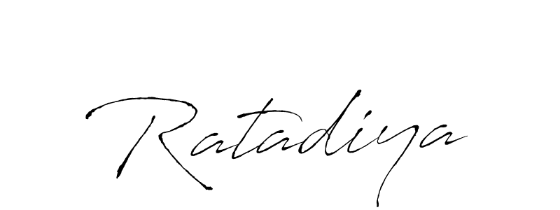 Use a signature maker to create a handwritten signature online. With this signature software, you can design (Antro_Vectra) your own signature for name Ratadiya. Ratadiya signature style 6 images and pictures png