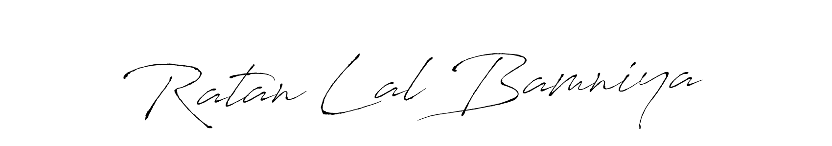 Antro_Vectra is a professional signature style that is perfect for those who want to add a touch of class to their signature. It is also a great choice for those who want to make their signature more unique. Get Ratan Lal Bamniya name to fancy signature for free. Ratan Lal Bamniya signature style 6 images and pictures png