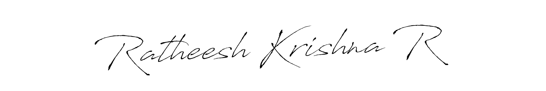Design your own signature with our free online signature maker. With this signature software, you can create a handwritten (Antro_Vectra) signature for name Ratheesh Krishna R. Ratheesh Krishna R signature style 6 images and pictures png