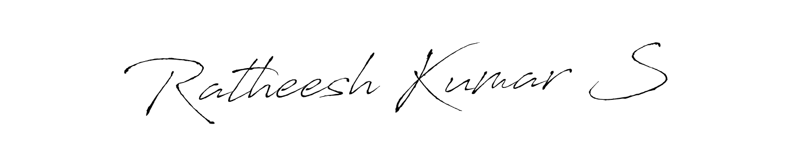 This is the best signature style for the Ratheesh Kumar S name. Also you like these signature font (Antro_Vectra). Mix name signature. Ratheesh Kumar S signature style 6 images and pictures png